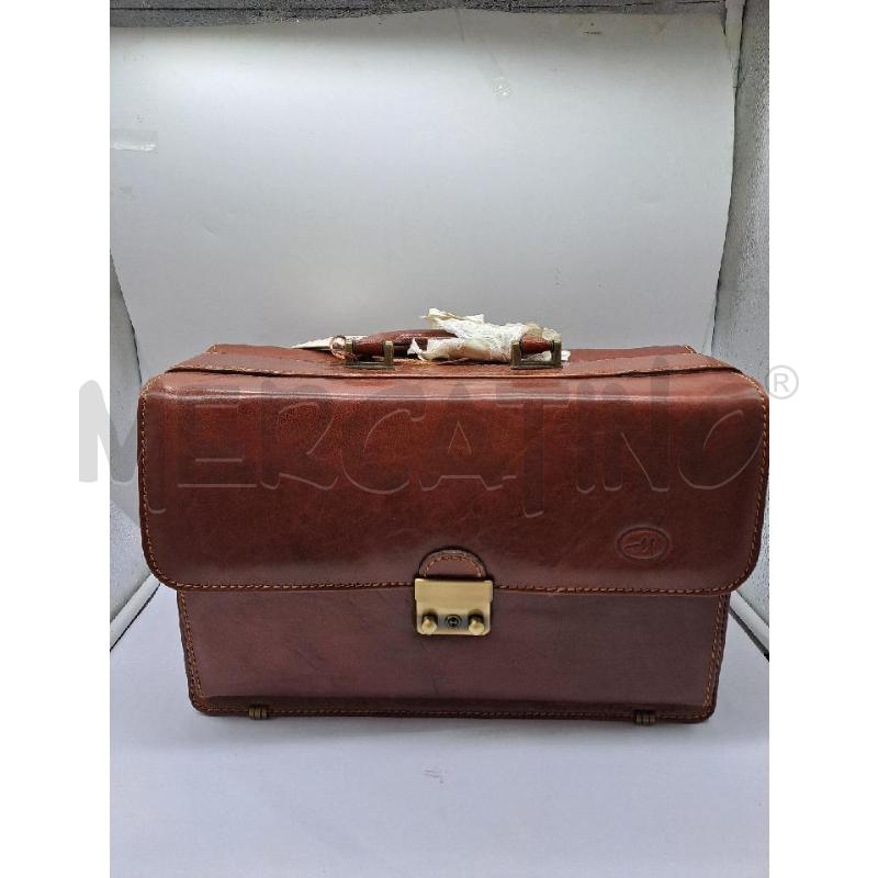 BORSA PELLE MARES DA LAVORO  MARRONE | Mercatino dell'Usato Catanzaro 1