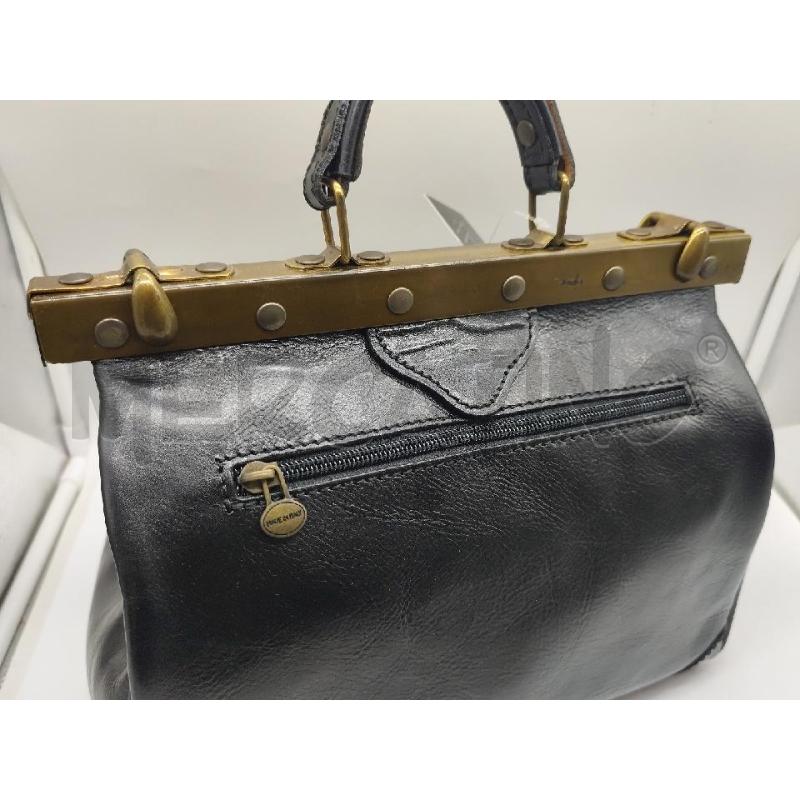BORSA PELLE PELLETTERIAATENA NERO CHIUSURA OTTONATA | Mercatino dell'Usato Catanzaro 4