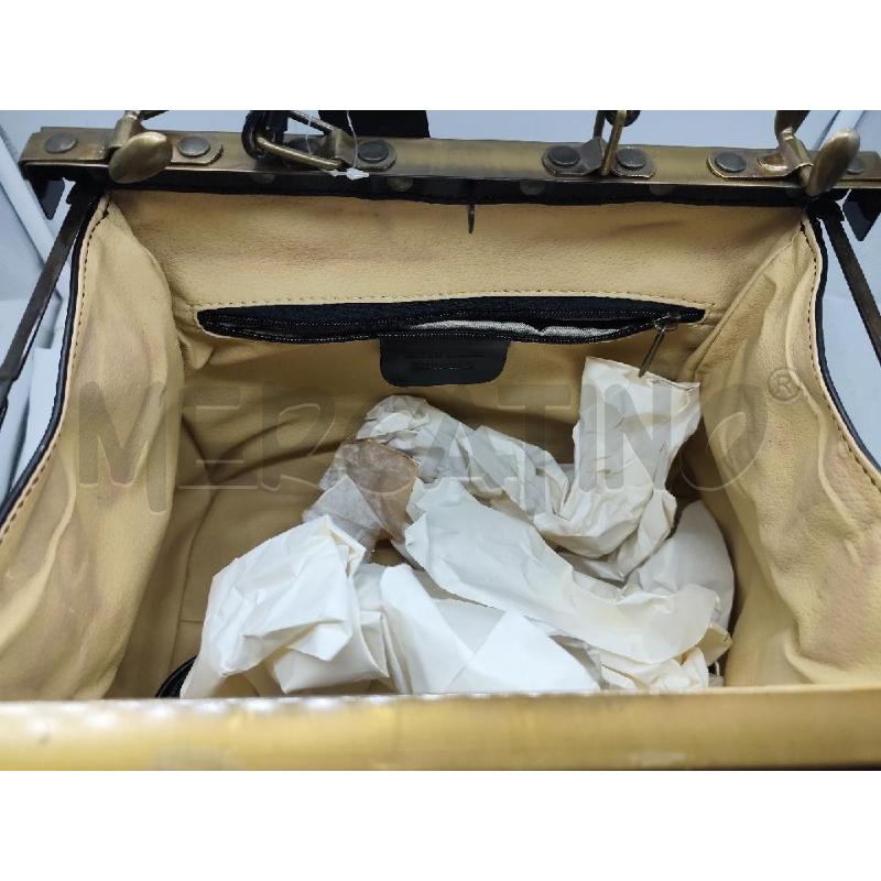 BORSA PELLE PELLETTERIAATENA NERO CHIUSURA OTTONATA | Mercatino dell'Usato Catanzaro 5