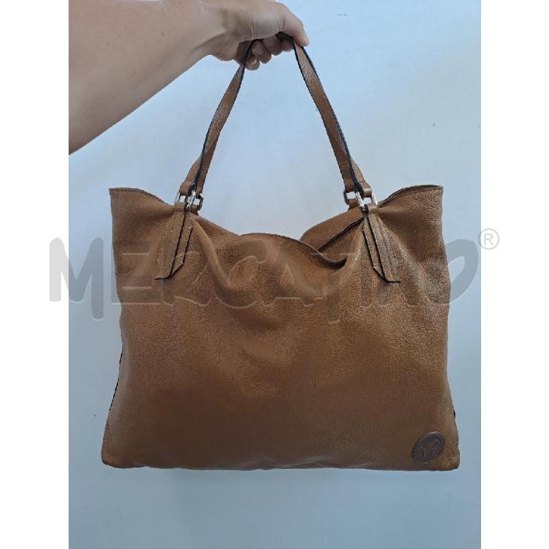 BORSA PELLE YNOT CAMMELLO DOPPIO MANICO | Mercatino dell'Usato Catanzaro 1