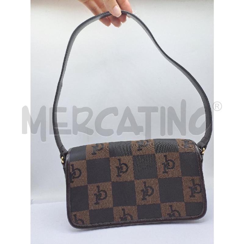 BORSETTA DONNA RB QUADRI NERO MARRONE DA SPALLA | Mercatino dell'Usato Catanzaro 1
