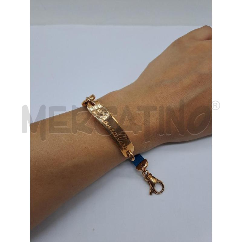 BRACCIALE BRONZALLURE CINTURINO PELLE AZZURRO | Mercatino dell'Usato Catanzaro 2