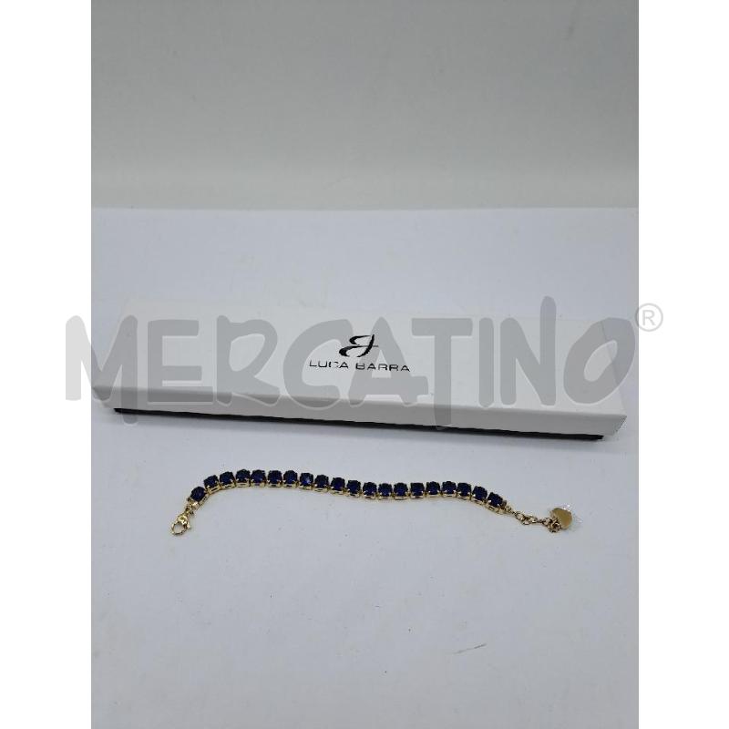 BRACCIALE LUCA BARRA STRASS BLU | Mercatino dell'Usato Catanzaro 1