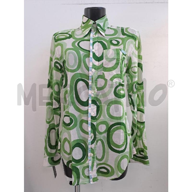 CAMICIA DONNA D&G BIANOC CERCHI VERDE  | Mercatino dell'Usato Catanzaro 1