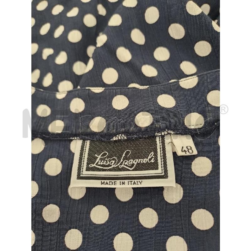 CAMICIA DONNA LUISA SPAGNOLI BLU POIS BIANCO MCCORTA | Mercatino dell'Usato Catanzaro 4