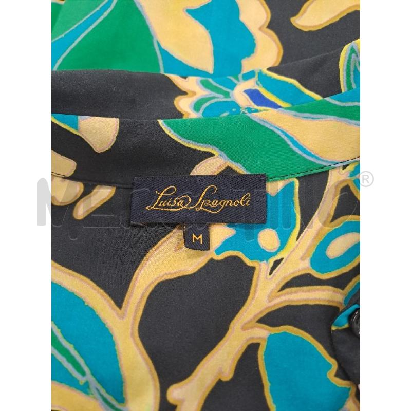 CAMICIA DONNA LUISA SPAGNOLI NERA FIORI GIALLO BLU | Mercatino dell'Usato Catanzaro 4