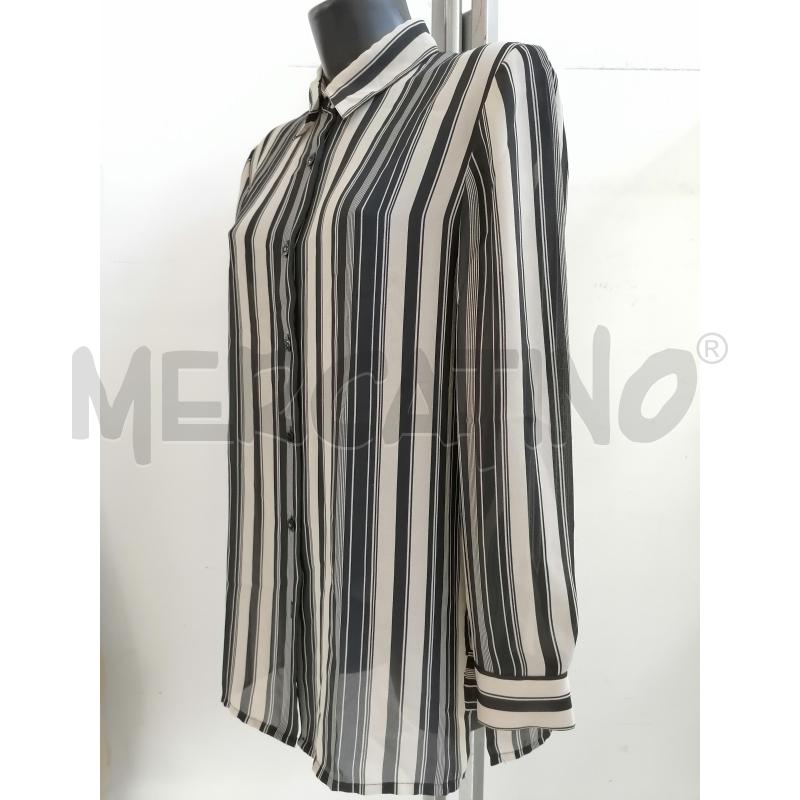 CAMICIA DONNA LUISA SPAGNOLI VELATA RIGE BEGIE NERO | Mercatino dell'Usato Catanzaro 2