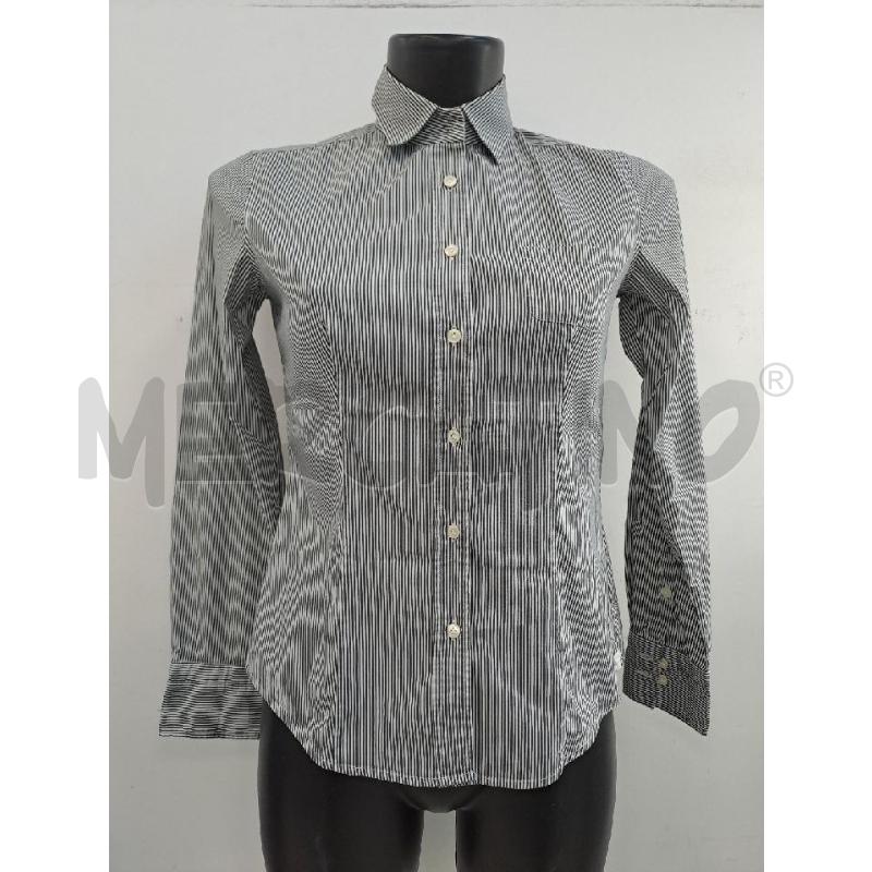 CAMICIA DONNA MARELLA RIGHE GRIGIO SCURO BIANCO  | Mercatino dell'Usato Catanzaro 1
