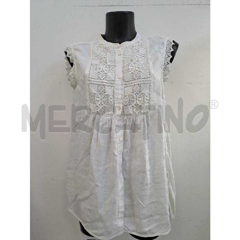 CAMICIA DONNA MAX MARA BIANCO LINO TRAFORATO  | Mercatino dell'Usato Catanzaro 1