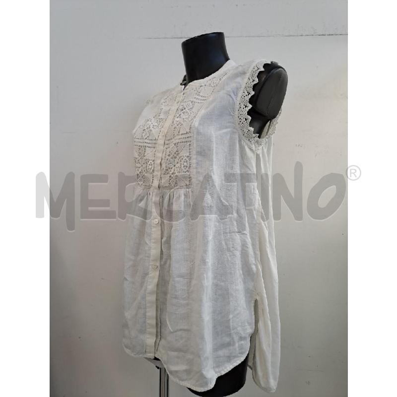 CAMICIA DONNA MAX MARA BIANCO LINO TRAFORATO  | Mercatino dell'Usato Catanzaro 2
