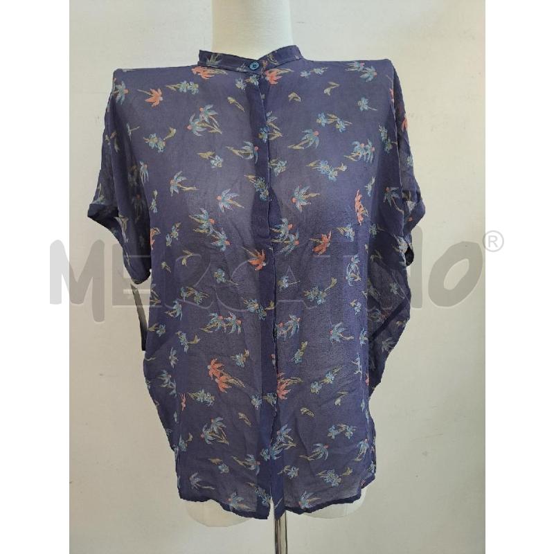 CAMICIA DONNA VERSACE BLU FIORE RUGGINE  | Mercatino dell'Usato Catanzaro 1