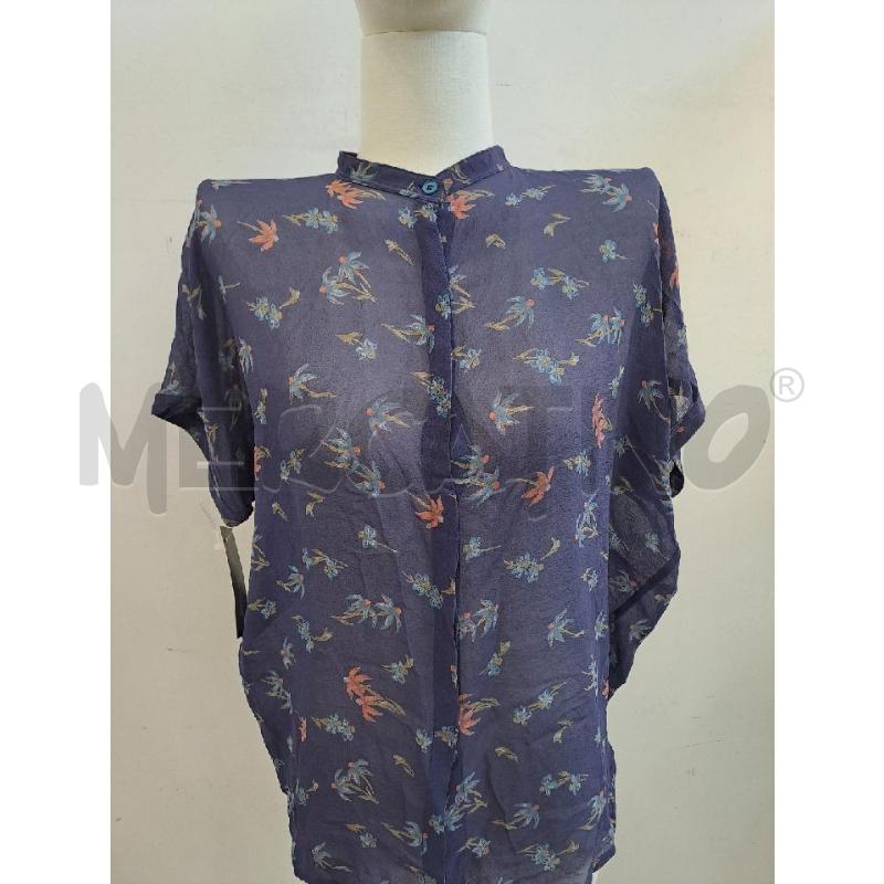 CAMICIA DONNA VERSACE BLU FIORE RUGGINE  | Mercatino dell'Usato Catanzaro 2