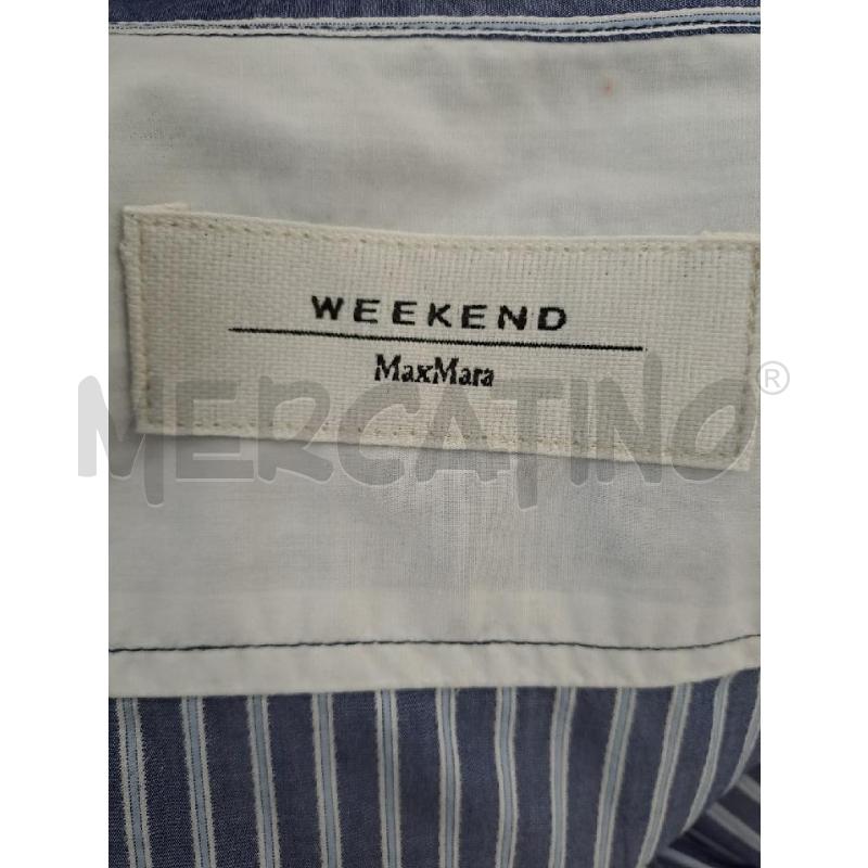CAMICIA DONNA WEEKEND MAXMARA BLU RIGHE BIANCO AZZURRO | Mercatino dell'Usato Catanzaro 4