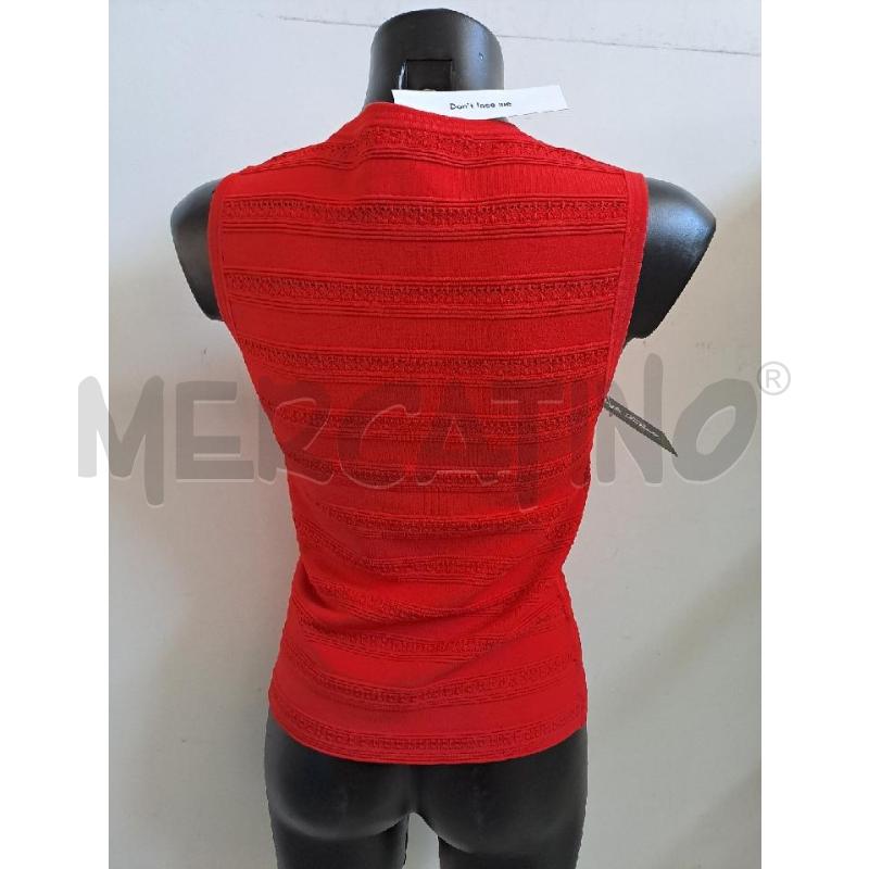 CANOTTA DONNA BLUGIRL BLUMARINE ROSSO ARAGOSTA DETTAGLIO FILO | Mercatino dell'Usato Catanzaro 3