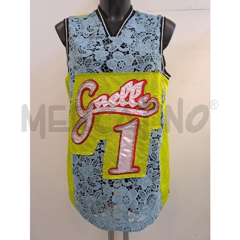 CANOTTA DONNA GAELLE PARIS GIALLA BLU PIZZO STREET | Mercatino dell'Usato Catanzaro 1