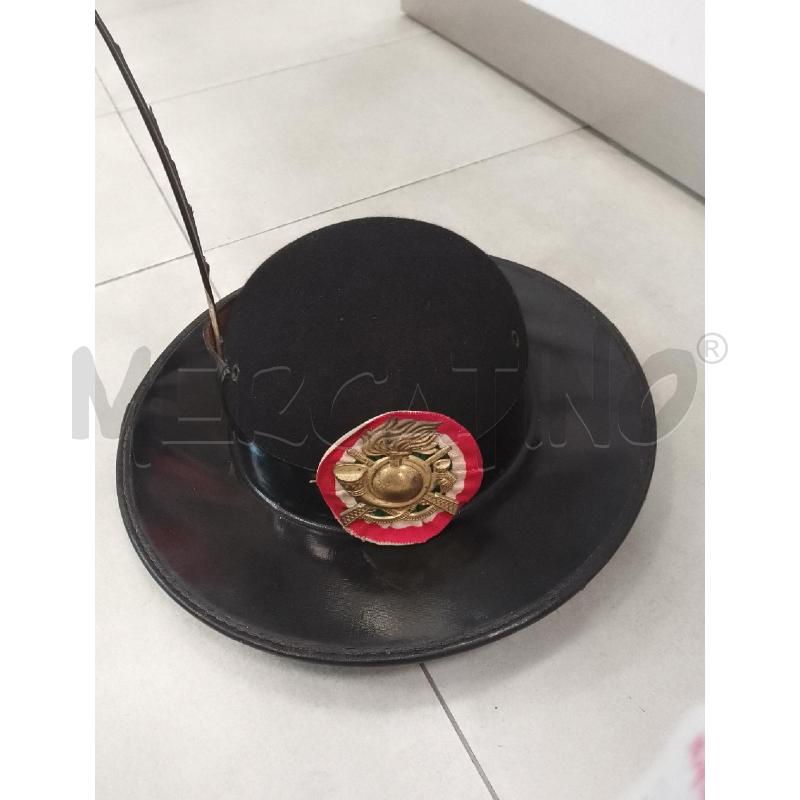 CAPPELLO UOMO BERSAGLIERE  NERO IN TESSUTO CON PIUMA  | Mercatino dell'Usato Catanzaro 2