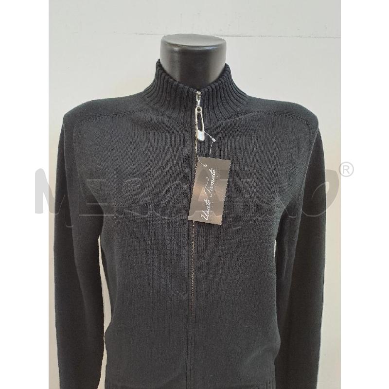 CARDIGAN DONNA COTONE NERO CERNIERA FORMA SPILLA | Mercatino dell'Usato Catanzaro 2