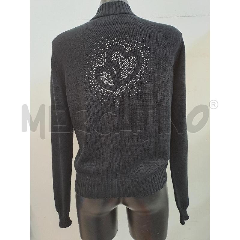 CARDIGAN DONNA COTONE NERO CERNIERA FORMA SPILLA | Mercatino dell'Usato Catanzaro 3