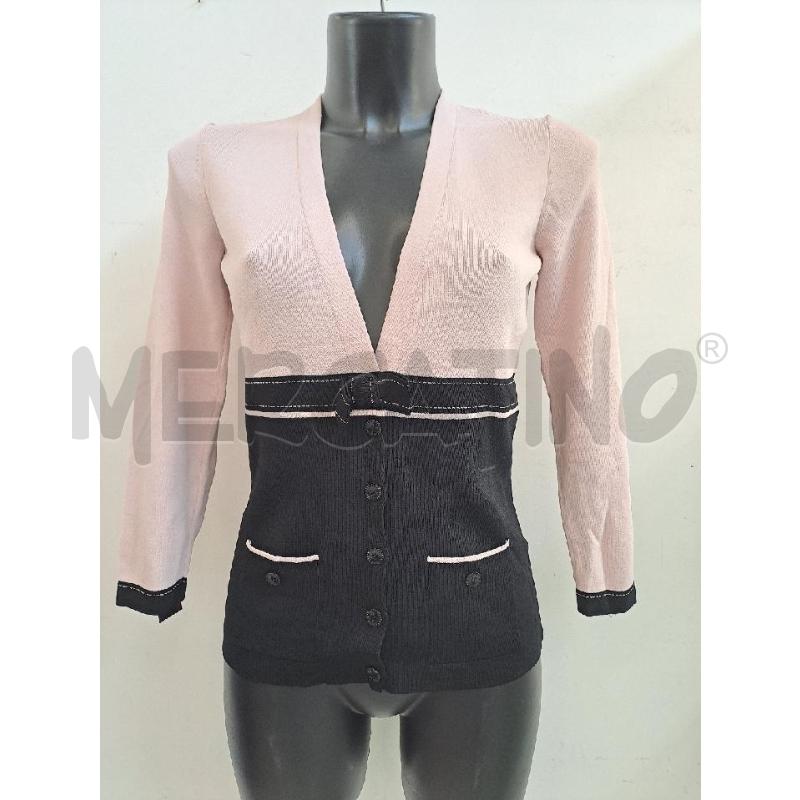 CARDIGAN DONNA LUISA SPAGNOLI ROSA NERO  | Mercatino dell'Usato Catanzaro 1