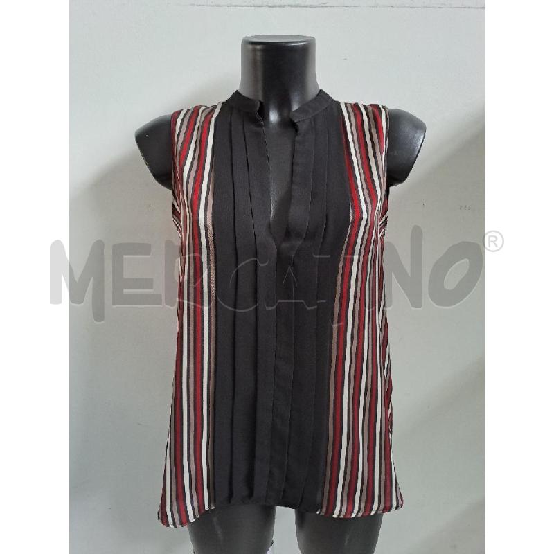 CASACCA DONNA SANDRO FERRONE NERO BORDO MARRONE  STRISCE | Mercatino dell'Usato Catanzaro 1