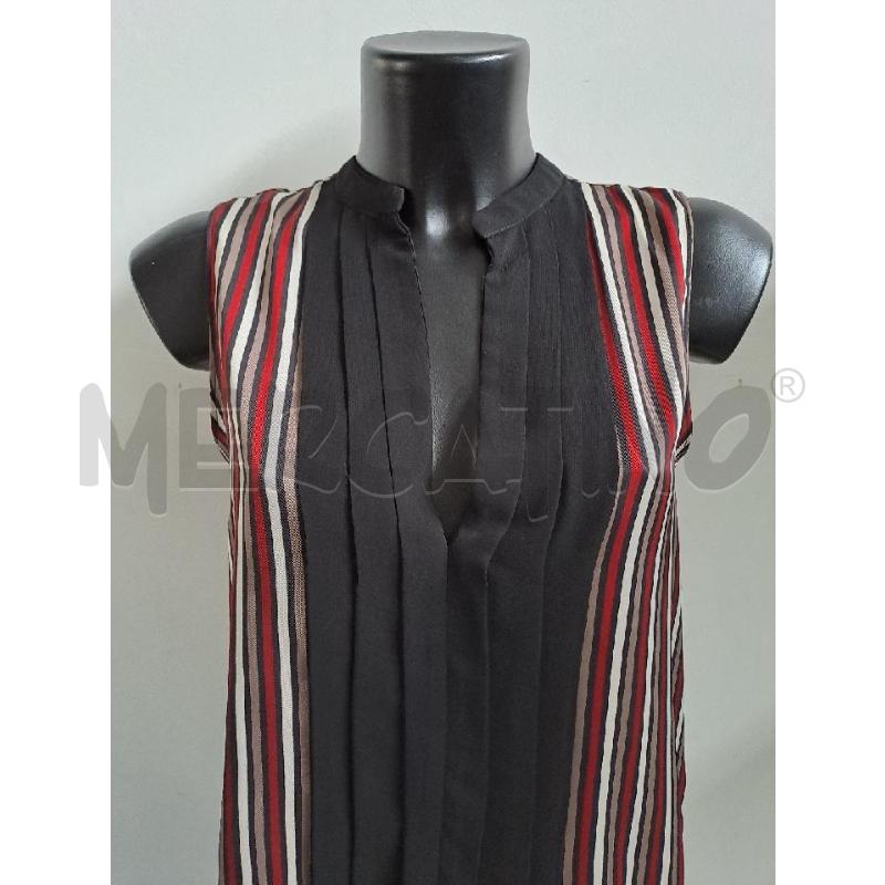 CASACCA DONNA SANDRO FERRONE NERO BORDO MARRONE  STRISCE | Mercatino dell'Usato Catanzaro 2
