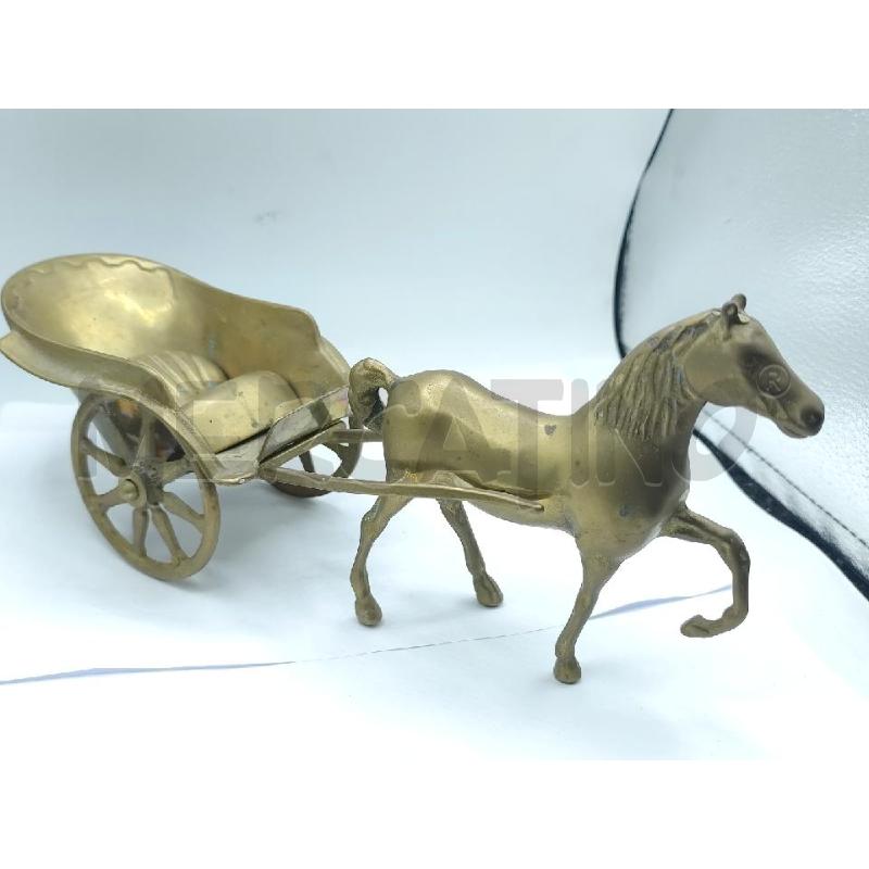 CAVALLO CON CAROZZA IN OTTONE  | Mercatino dell'Usato Catanzaro 1