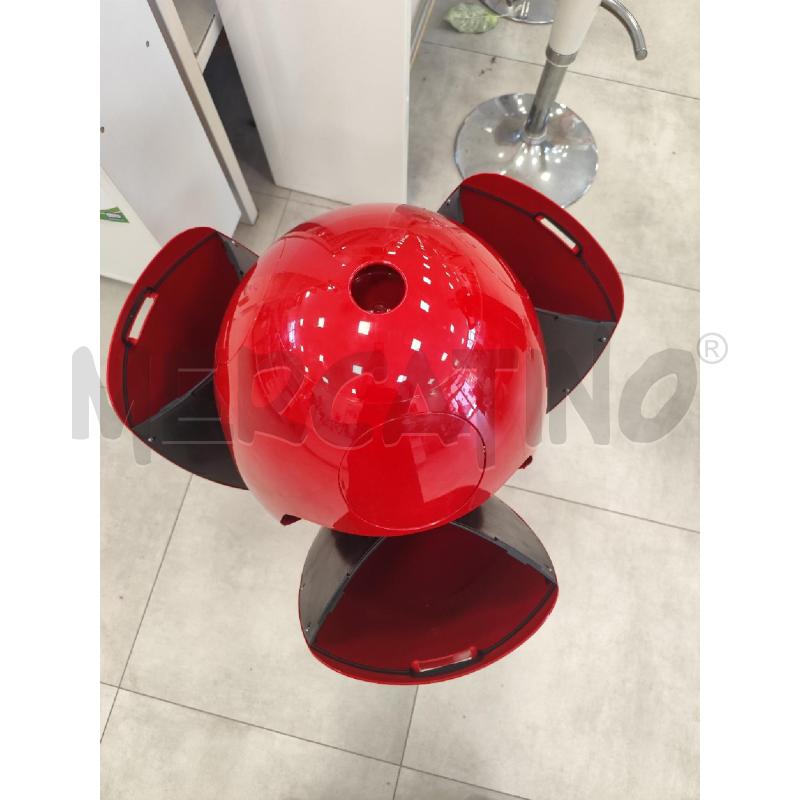 CESTO PATTUMIERA GIANLUCA SOLDI DESIGN MODERNARIATO OVETTO ROSSO LUCIDO | Mercatino dell'Usato Catanzaro 3