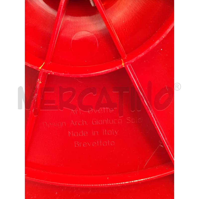 CESTO PATTUMIERA GIANLUCA SOLDI DESIGN MODERNARIATO OVETTO ROSSO LUCIDO | Mercatino dell'Usato Catanzaro 5