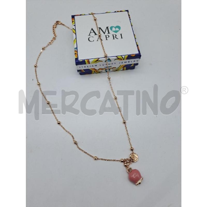 COLLANA AMO CAPRI CAMPANELLA ROSA | Mercatino dell'Usato Catanzaro 1