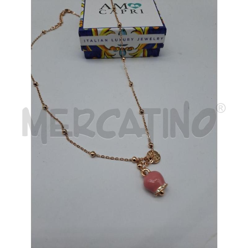 COLLANA AMO CAPRI CAMPANELLA ROSA | Mercatino dell'Usato Catanzaro 2