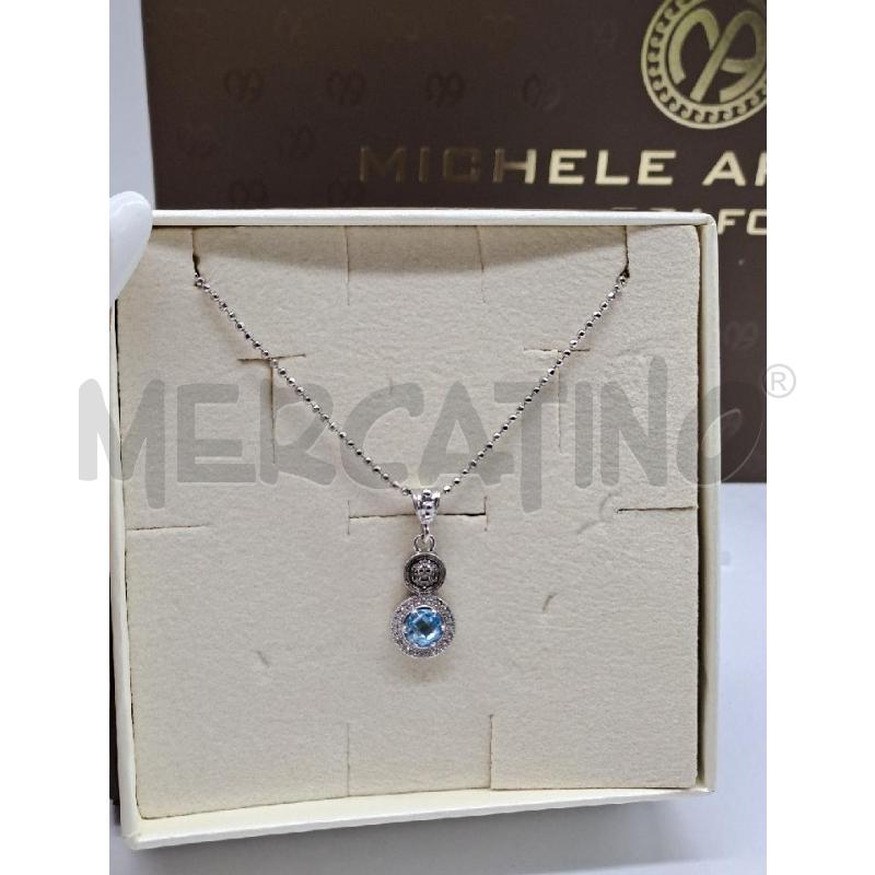 COLLANA DONNA MICHELE AFFIDATO LINEA PATHOS AZZURRO | Mercatino dell'Usato Catanzaro 2
