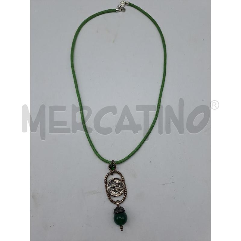 COLLANA GERARDO SACCO CORDINO VERDE MONETA | Mercatino dell'Usato Catanzaro 1