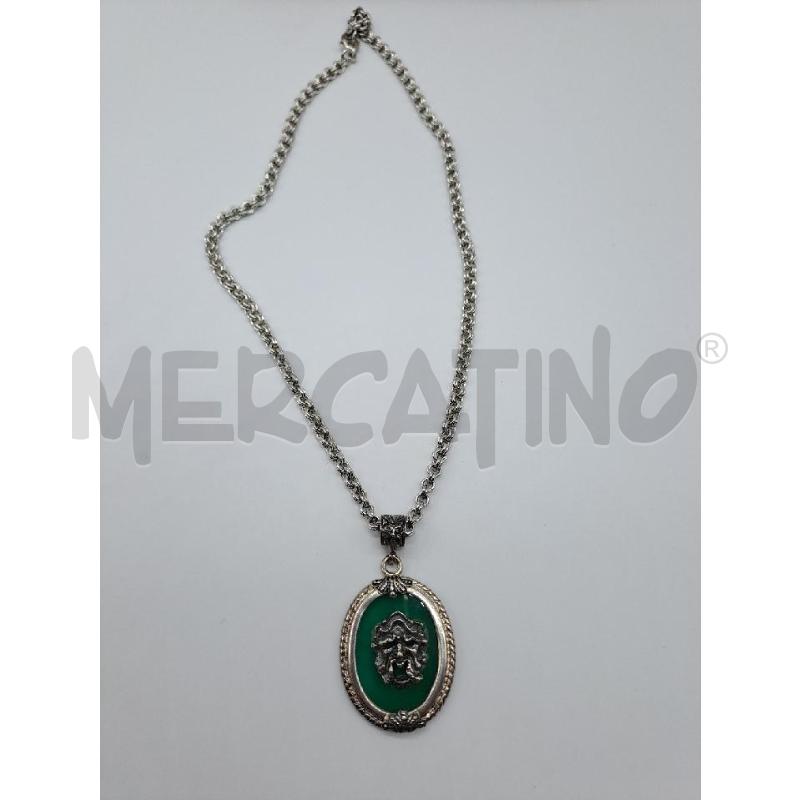 COLLANA GERARDO SACCO MASCHERA AGATA VERDE  | Mercatino dell'Usato Catanzaro 1