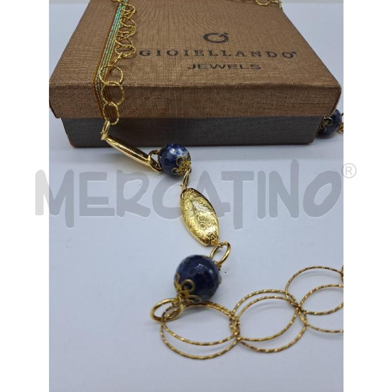 COLLANA GIOIELLANDO DORATA PIETRE BLU SFUMATO | Mercatino dell'Usato Catanzaro 3