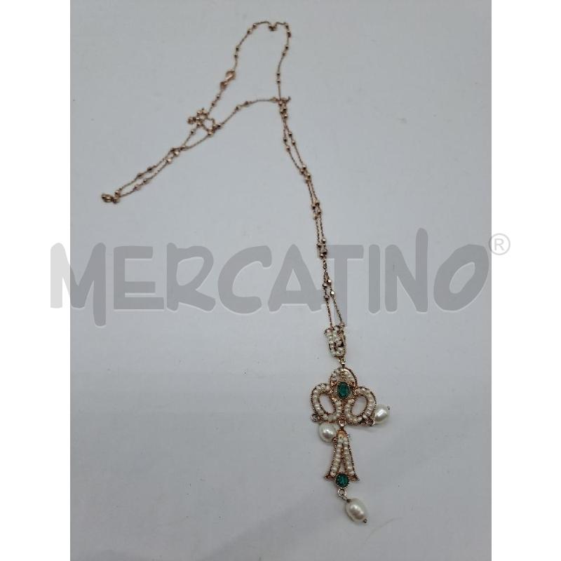 COLLANA MARIO GENTILE BUONA MAN PERLINE BIANCHE | Mercatino dell'Usato Catanzaro 2
