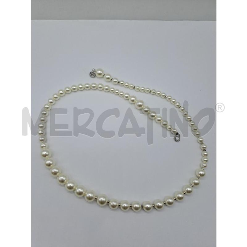 COLLANA SODINI SFERE BIANCHE  | Mercatino dell'Usato Catanzaro 1