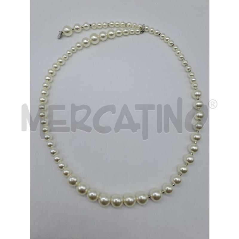 COLLANA SODINI SFERE BIANCHE  | Mercatino dell'Usato Catanzaro 2