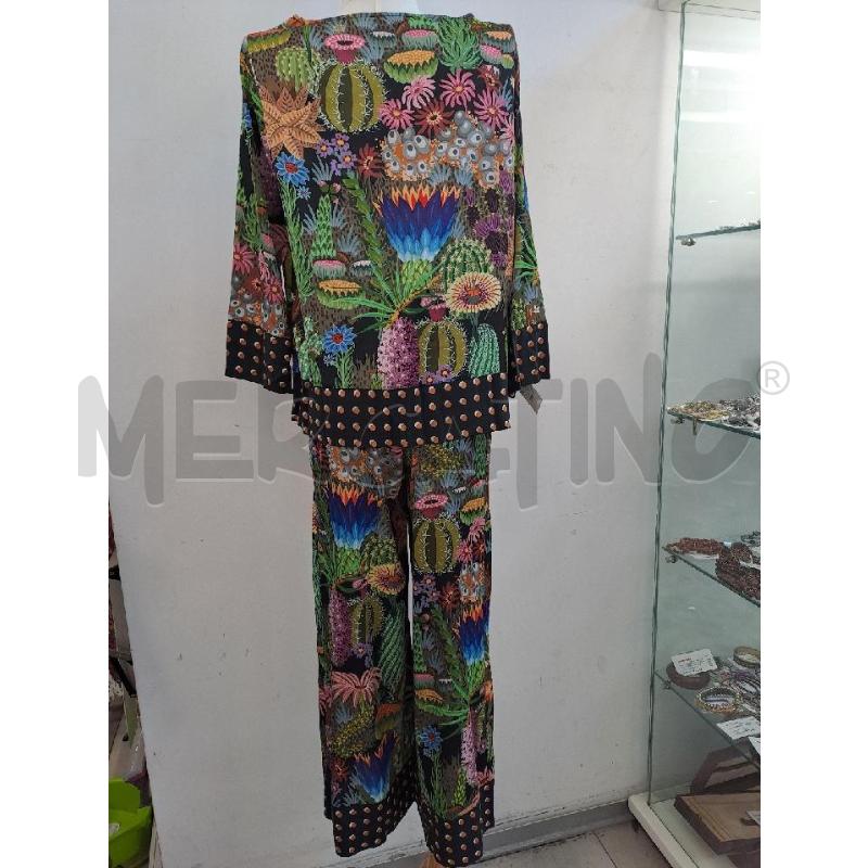 COMPLETO DONNA CLIPS PANTALONE+BLUSA FLOREALE  | Mercatino dell'Usato Catanzaro 3