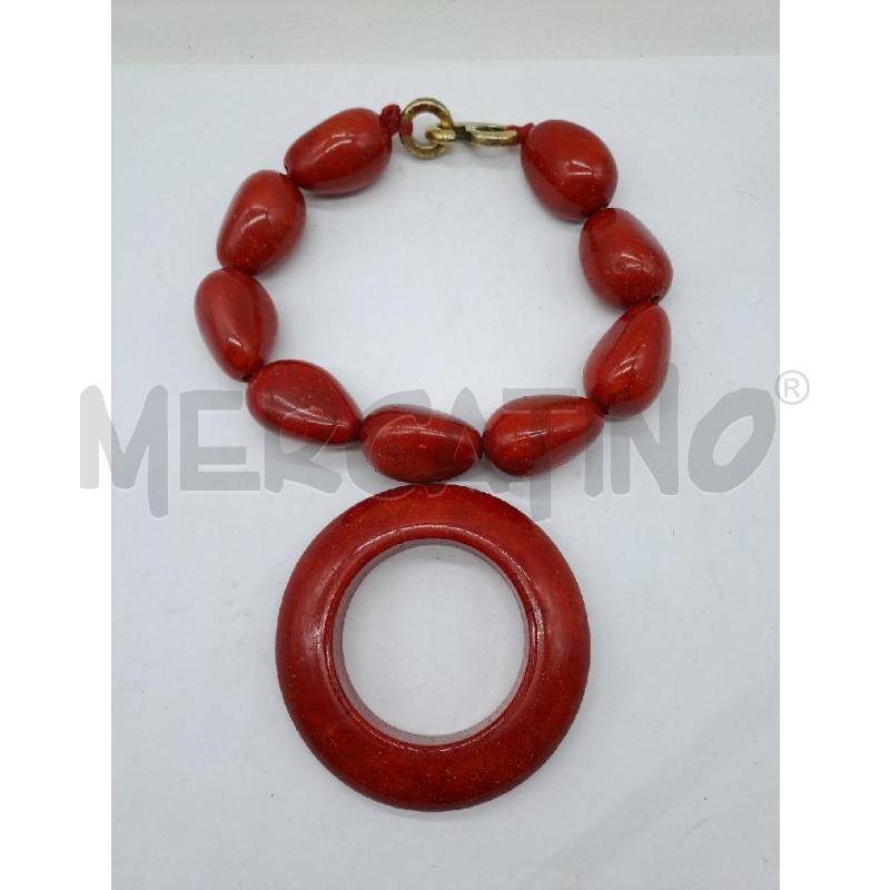 COMPLETO DONNA COLLANA+ BRACCIALE ROSSA  | Mercatino dell'Usato Catanzaro 1