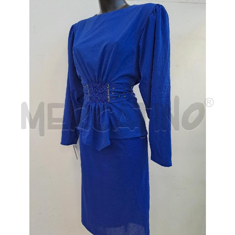 COMPLETO DONNA DELIA GRYSALIS BLU ELETTRICO BLUSA+GONNA | Mercatino dell'Usato Catanzaro 2