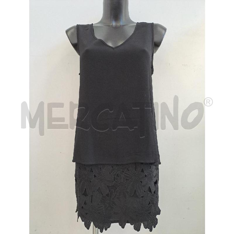 COMPLETO DONNA GAUDÌ NERO FIORI RICAMO | Mercatino dell'Usato Catanzaro 1