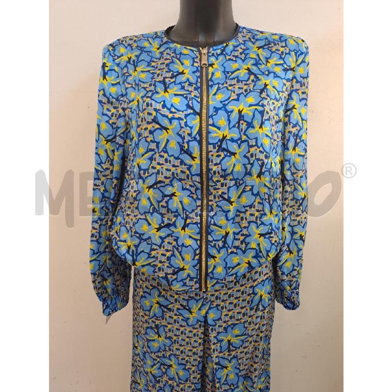 COMPLETO DONNA INTREND FELPA+PANTALONE FIORI BLU GIALLO  | Mercatino dell'Usato Catanzaro 2