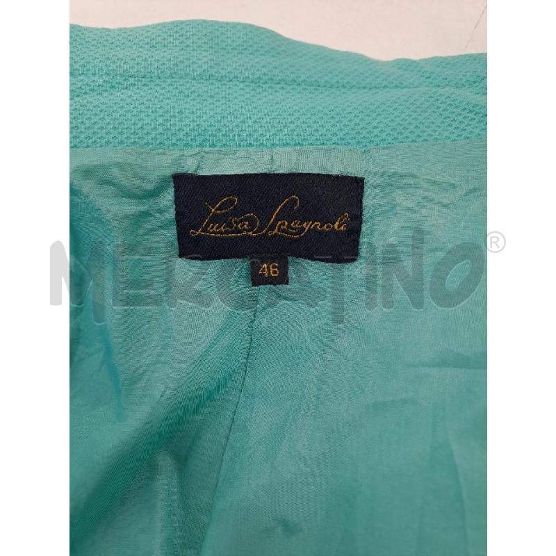 COMPLETO DONNA LUISA SPAGNOLI TURCHESE TUBINO+GIACCA ANELLI  | Mercatino dell'Usato Catanzaro 4