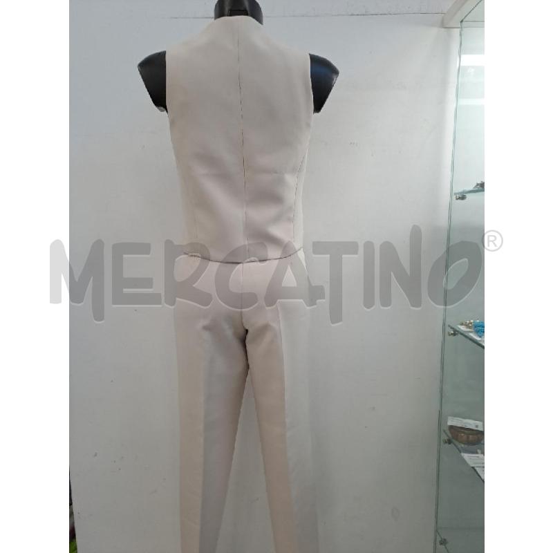 COMPLETO DONNA OLTRE GILET + PANTALONE BEIGE BOTTONI DORATI  | Mercatino dell'Usato Catanzaro 3
