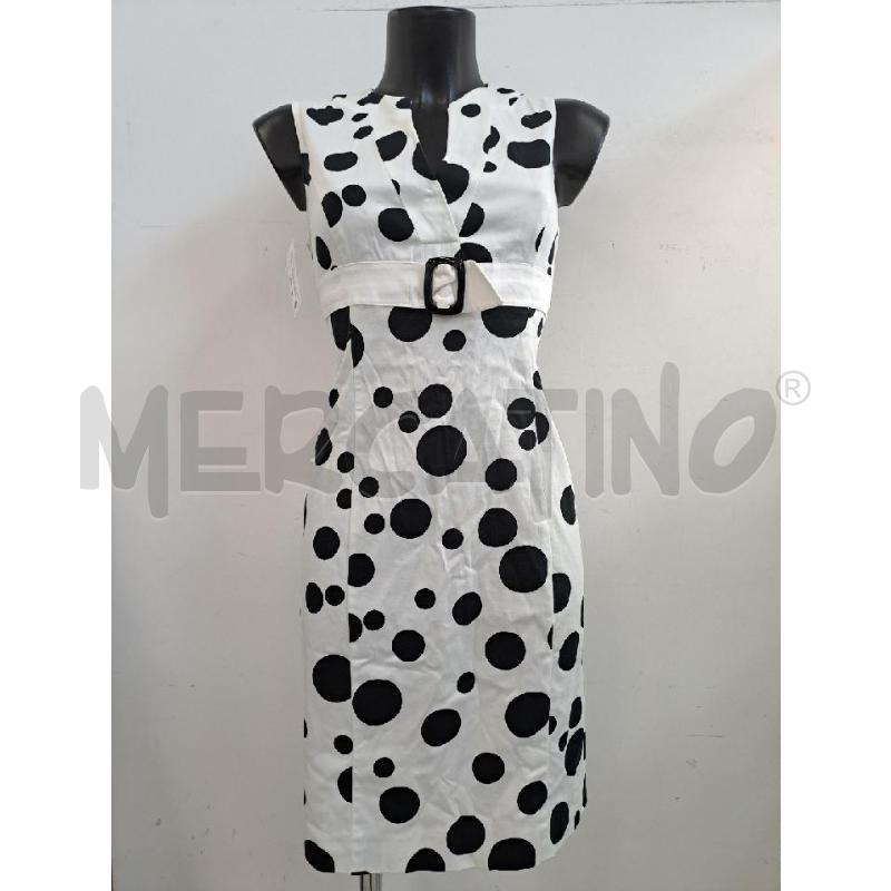 COMPLETO DONNA PIERRE CARDIN VESTITO + GIACCA BIANCO POIS NERO | Mercatino dell'Usato Catanzaro 2