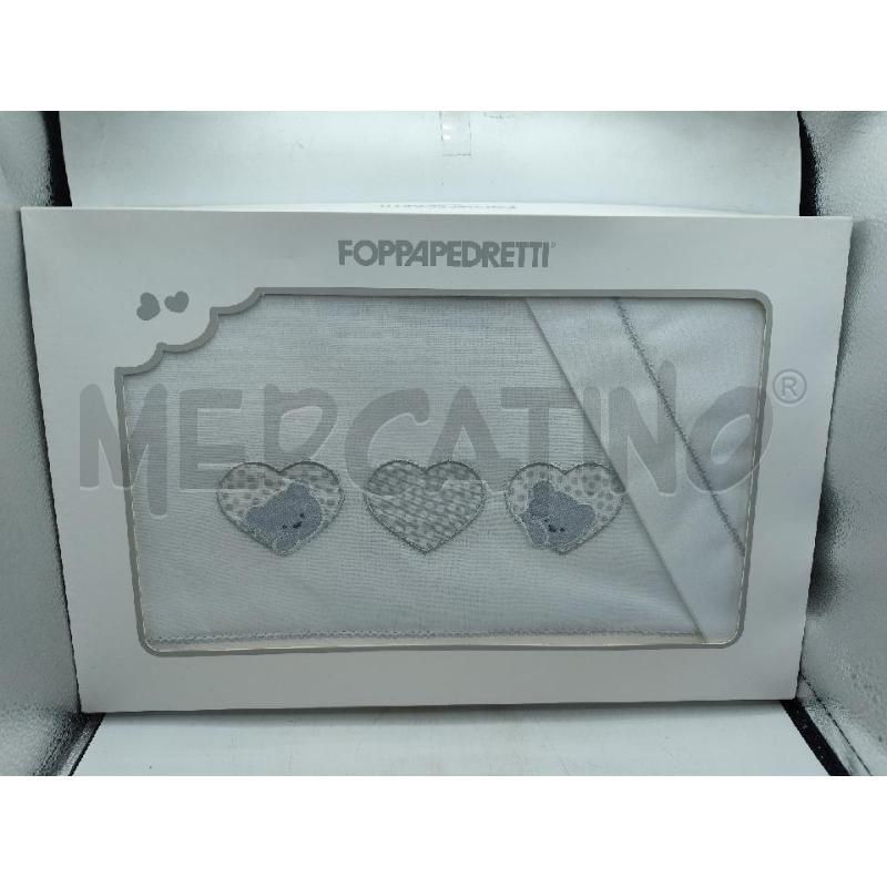 COPERTA CULLA FOPPAPEDRETTI LENZUOLINO BIANCO GRIGIO NUOVO | Mercatino dell'Usato Catanzaro 1