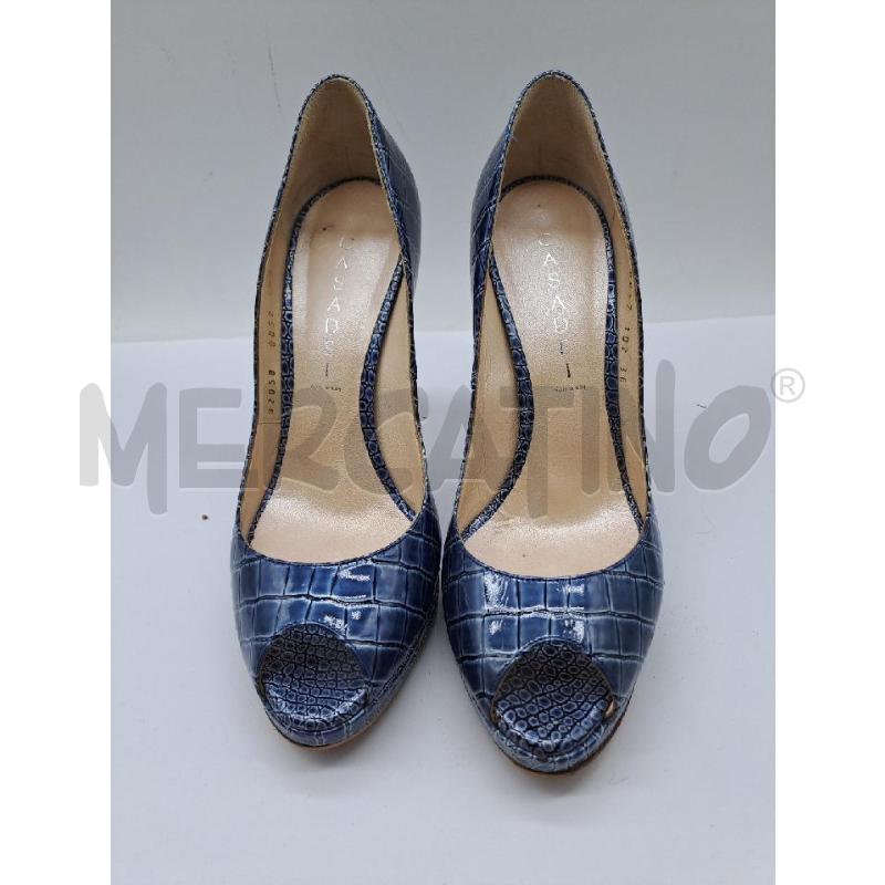 DECOLLETE CASADEI BLU VERNICE PITONATO | Mercatino dell'Usato Catanzaro 2