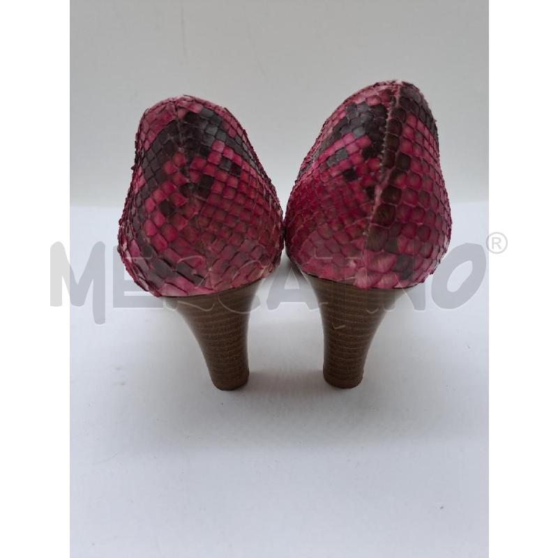 DECOLLETE GERARDINE PUNTA FUCSIA PITONATO  | Mercatino dell'Usato Catanzaro 3