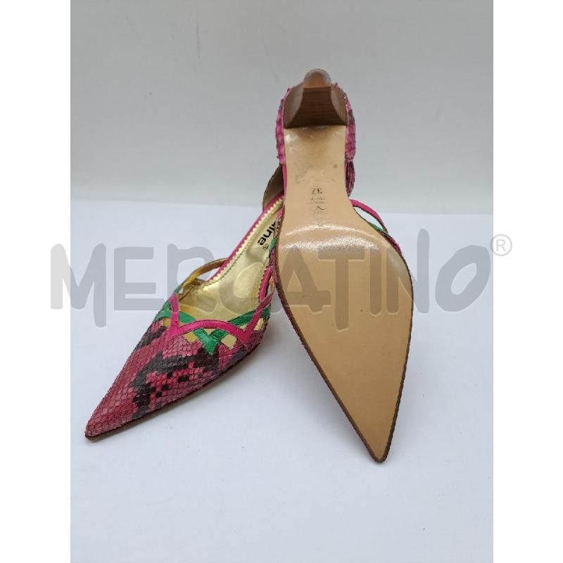 DECOLLETE GERARDINE PUNTA FUCSIA PITONATO  | Mercatino dell'Usato Catanzaro 4