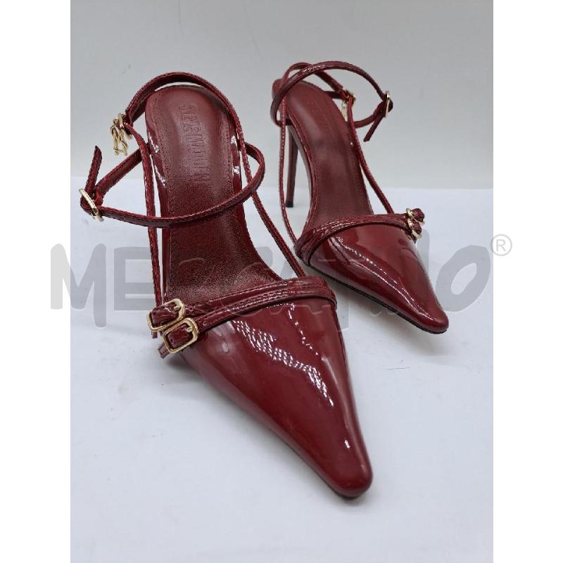 DECOLLETE STEVE MADDEN BORDEAUX PUNTA VERNICE CINTURINI | Mercatino dell'Usato Catanzaro 3